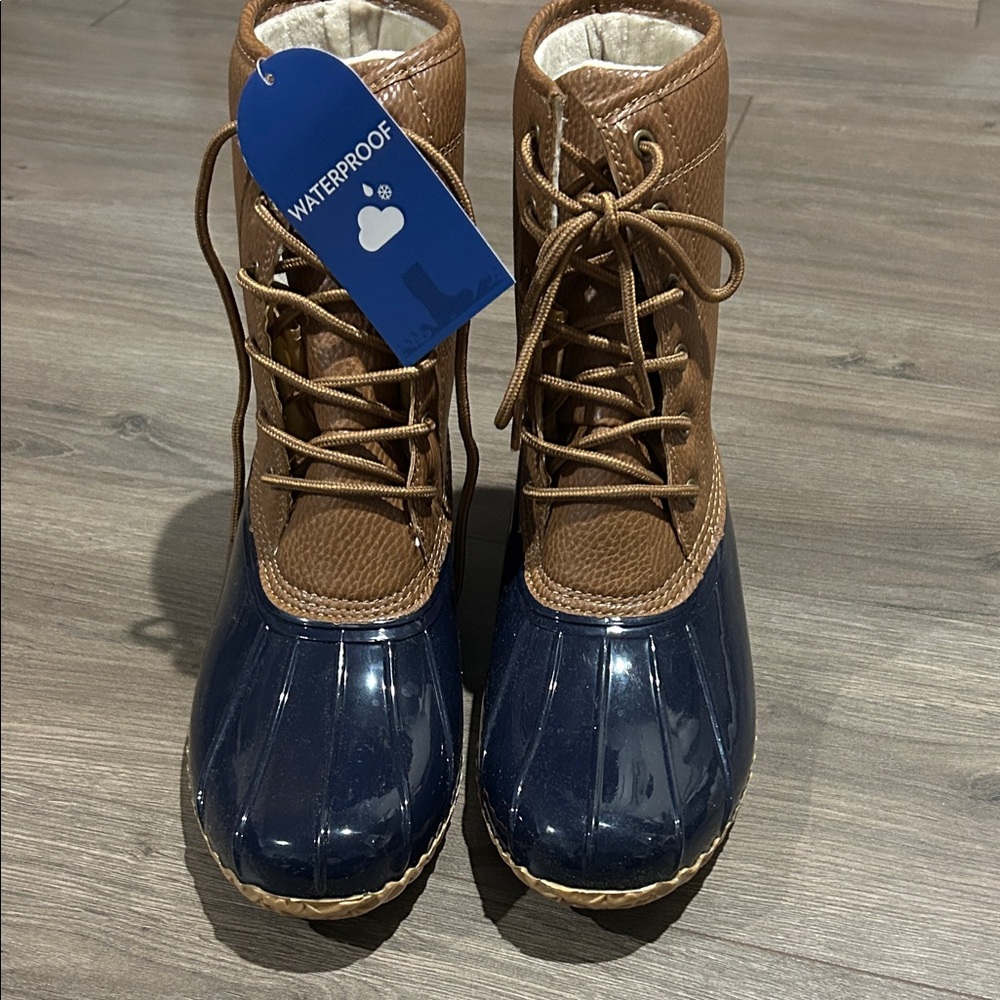 JBU Brown and Navy Winter Boots